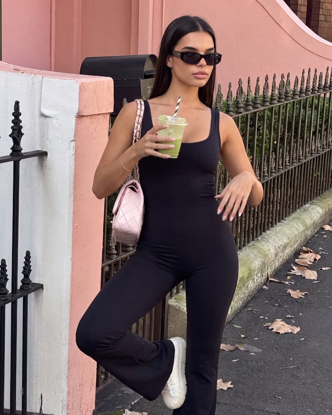 Flared Full Length Jumpsuit
