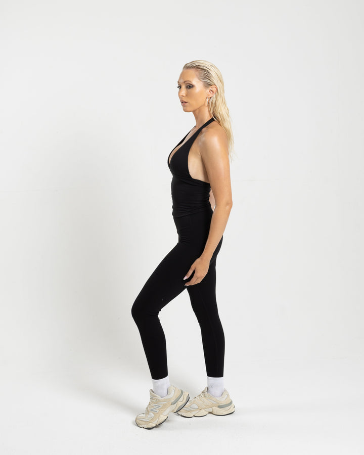 Aura Halter V-Tank- Black
