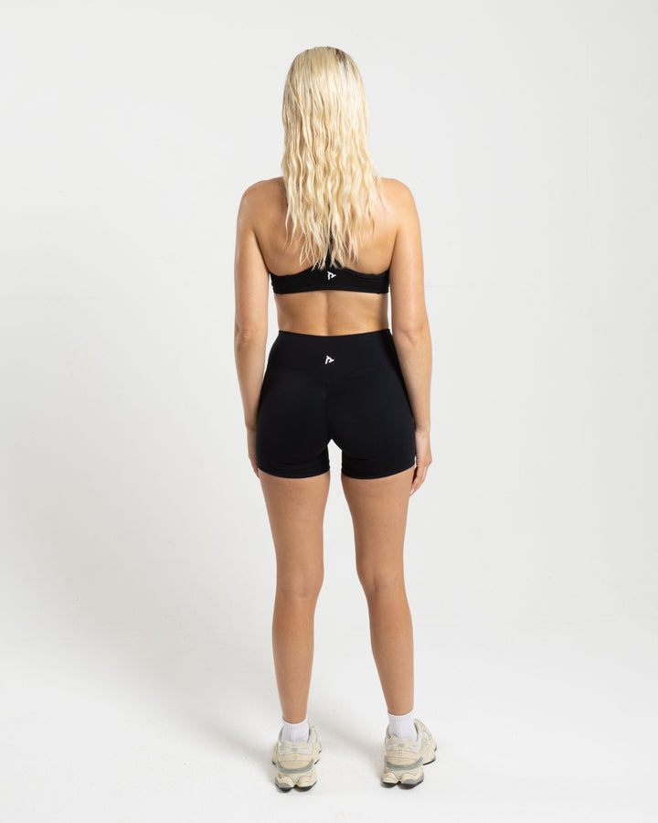 Aura V-Waist Shorts- Black
