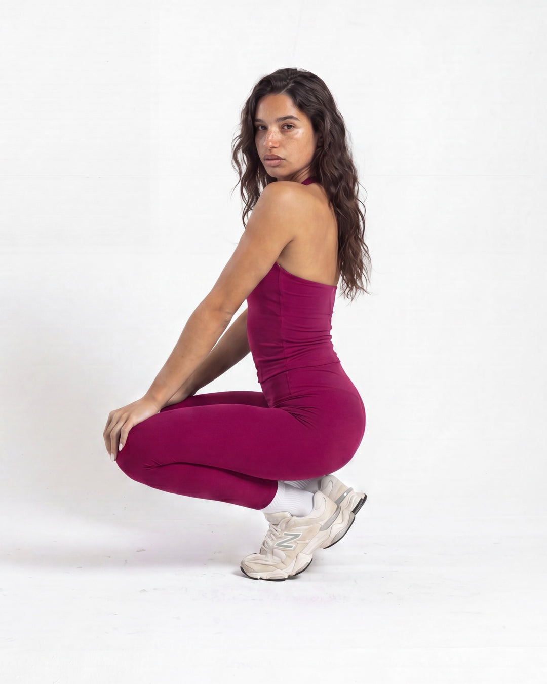 Aura Scoop Tank- Cherry