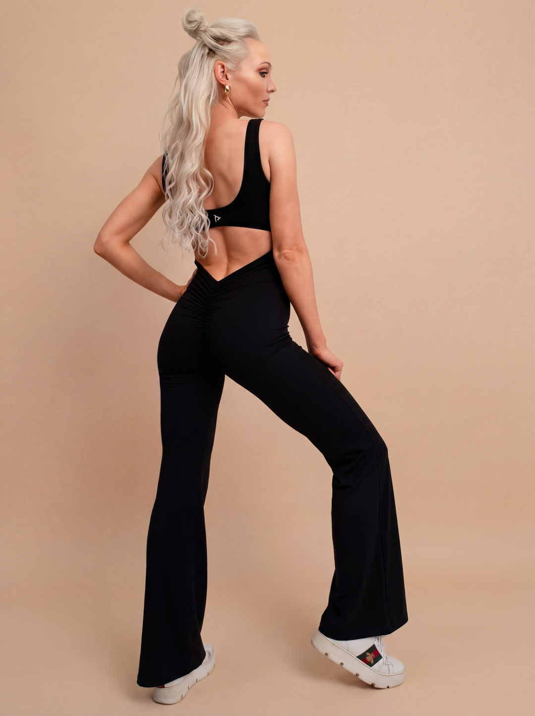 Flared Full Length Jumpsuit