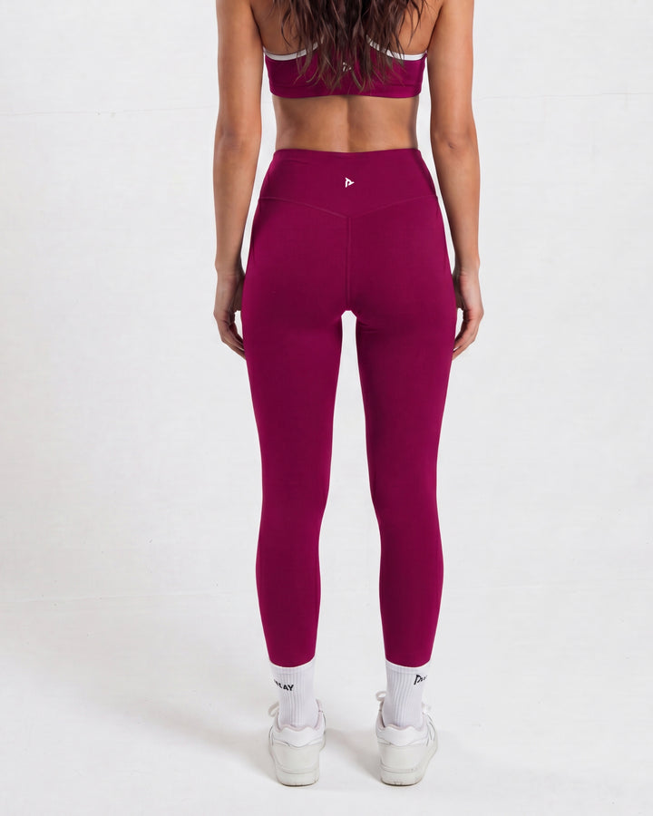 Aura Yoga Leggings- Cherry