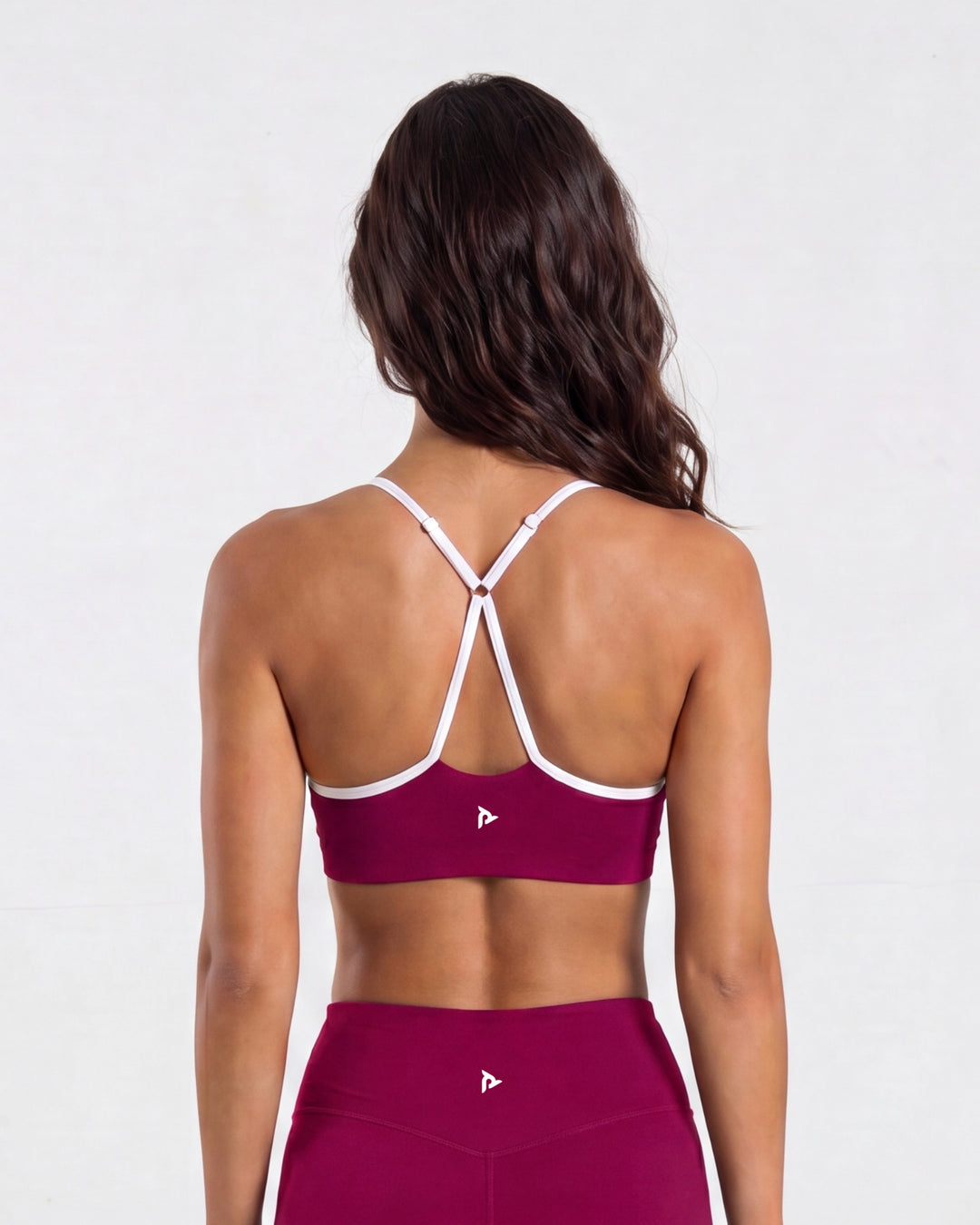 Sweetheart-Neck Sports Bra- Cherry