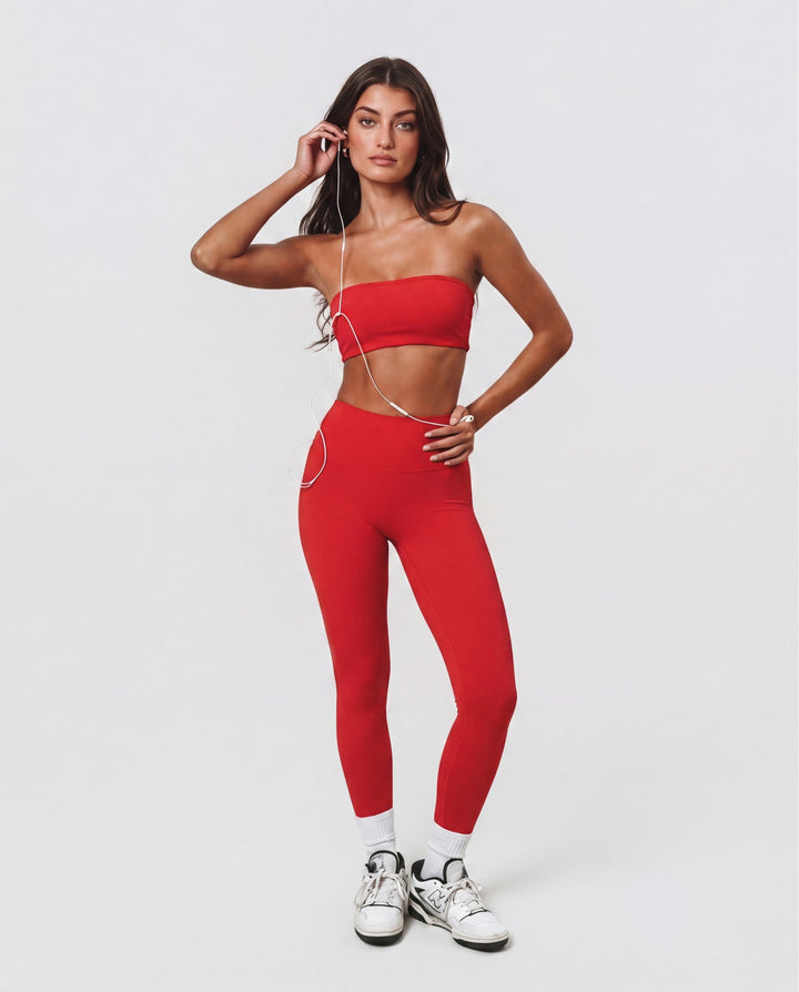Aura Bandeau Bra-Red