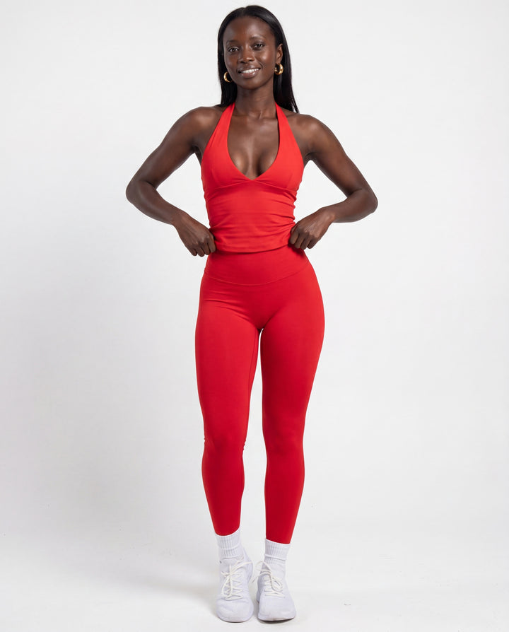 Aura Halter V-Tank- Red