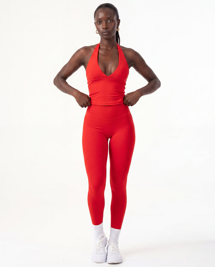 Aura Yoga Leggings- Red