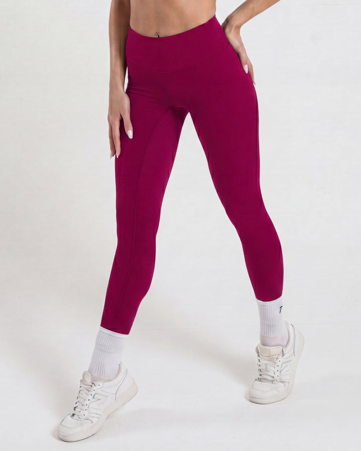 Aura Yoga Leggings- Cherry