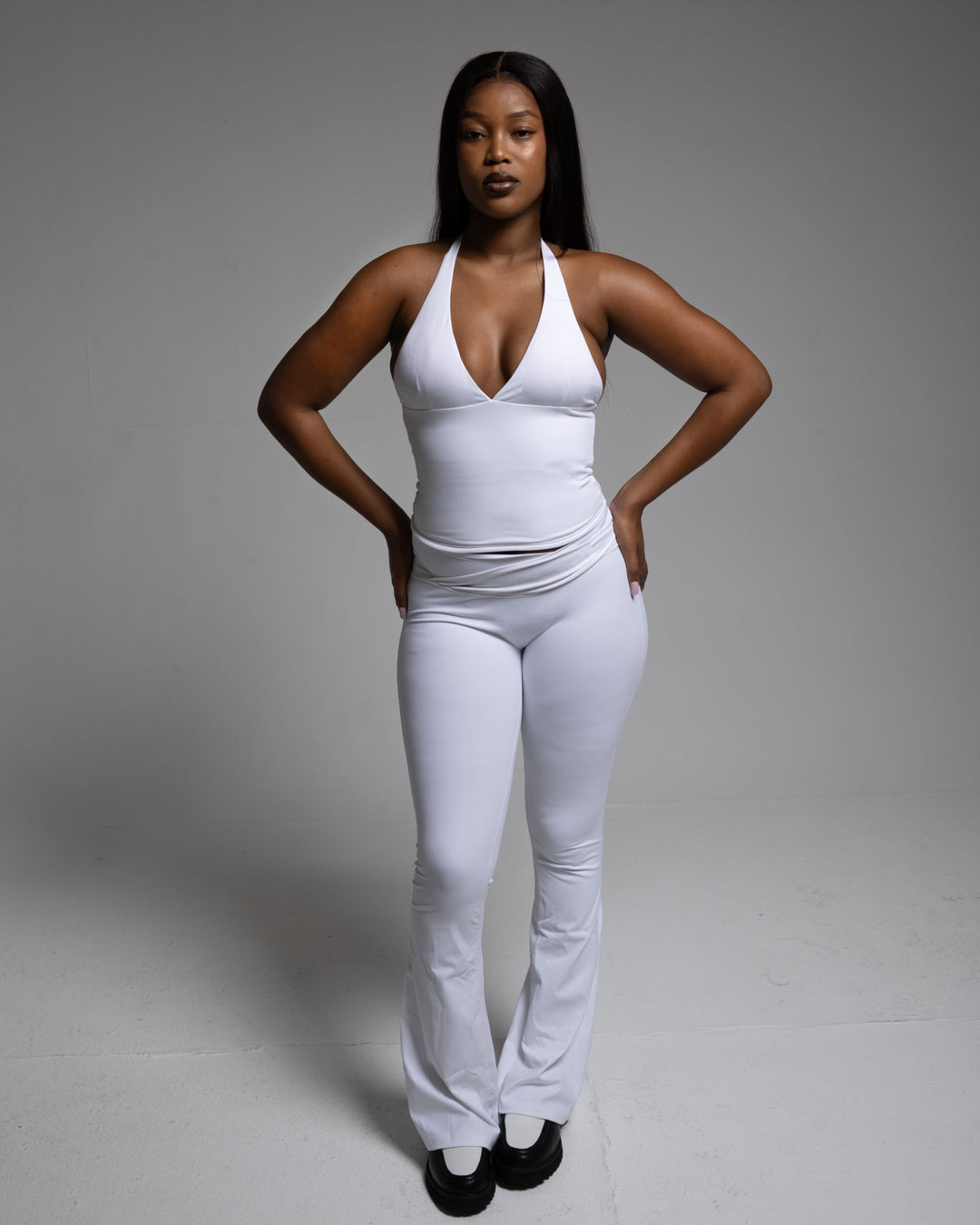 Aura Halter V-Tank- White