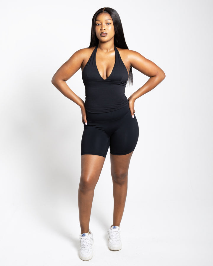 Aura Biker Shorts- Black