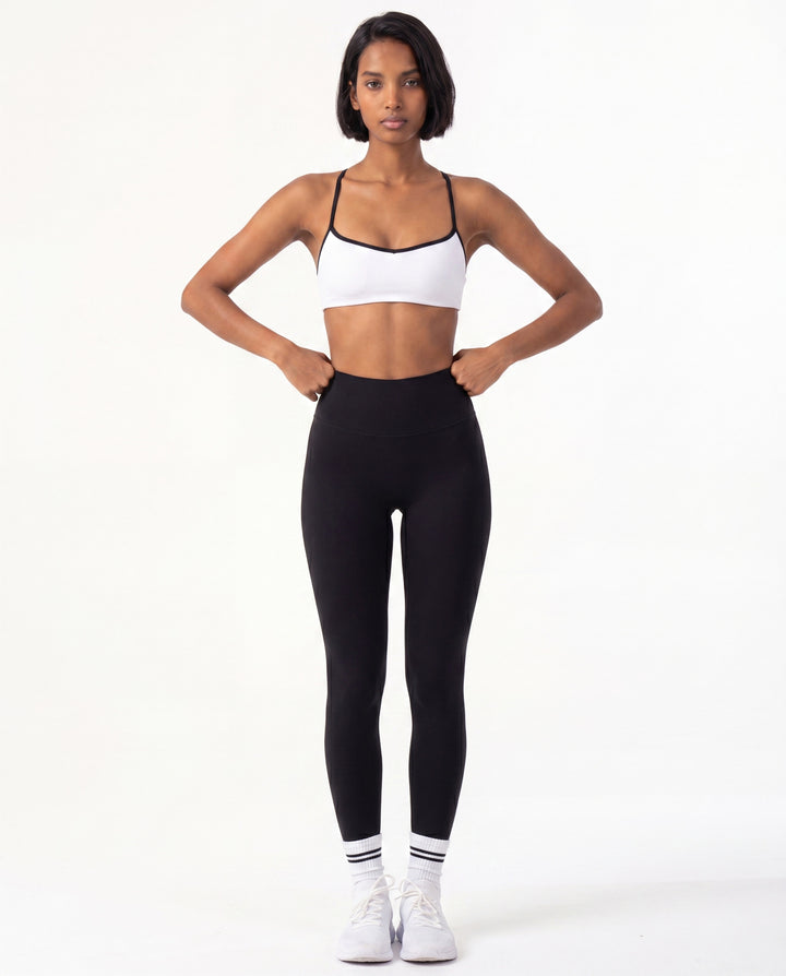 Sweetheart-Neck Sports Bra- White