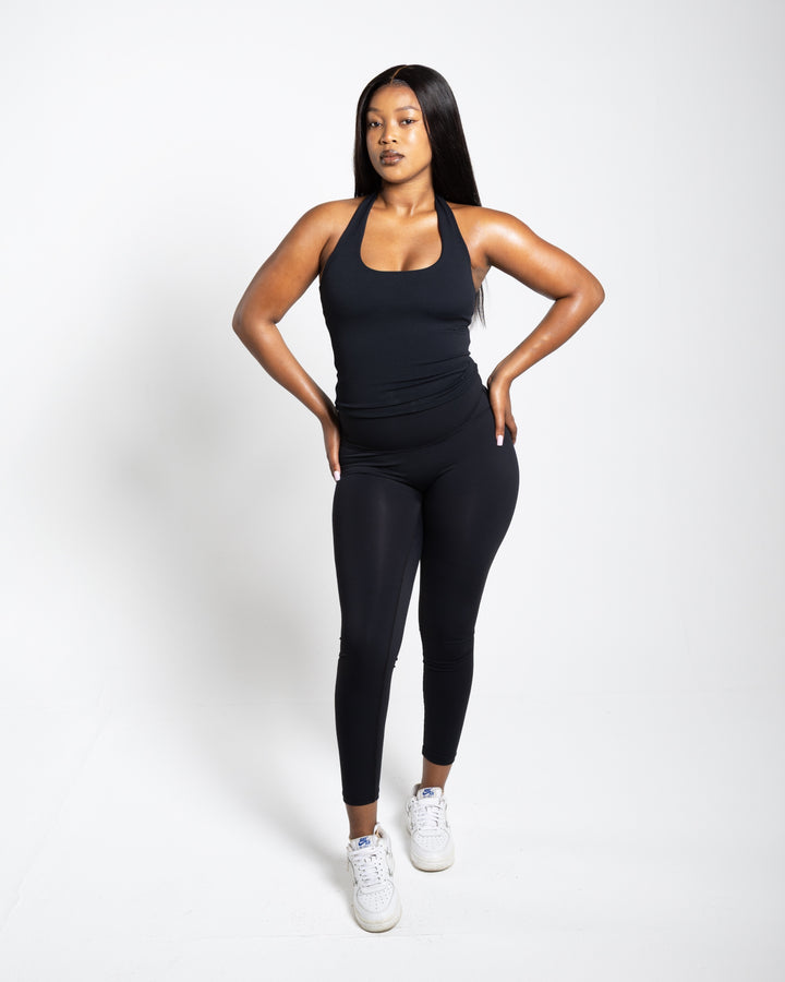 Aura Scoop Tank- Black